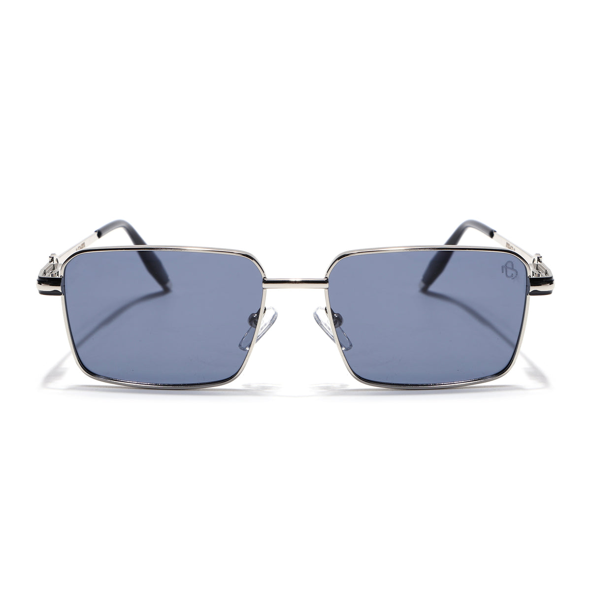 Mocha - Silver Rectangle Polarized Sunglasses (WS1411PCL2195)