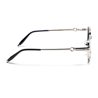 Mocha - Silver Rectangle Polarized Sunglasses (WS1411PCL2195)