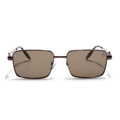 Mocha - Brown Rectangle Polarized Sunglasses (WS1411PCL2197)