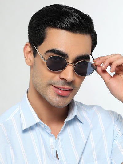 Simba - Silver Oval Polarized Sunglasses (WS1420PCL2212)