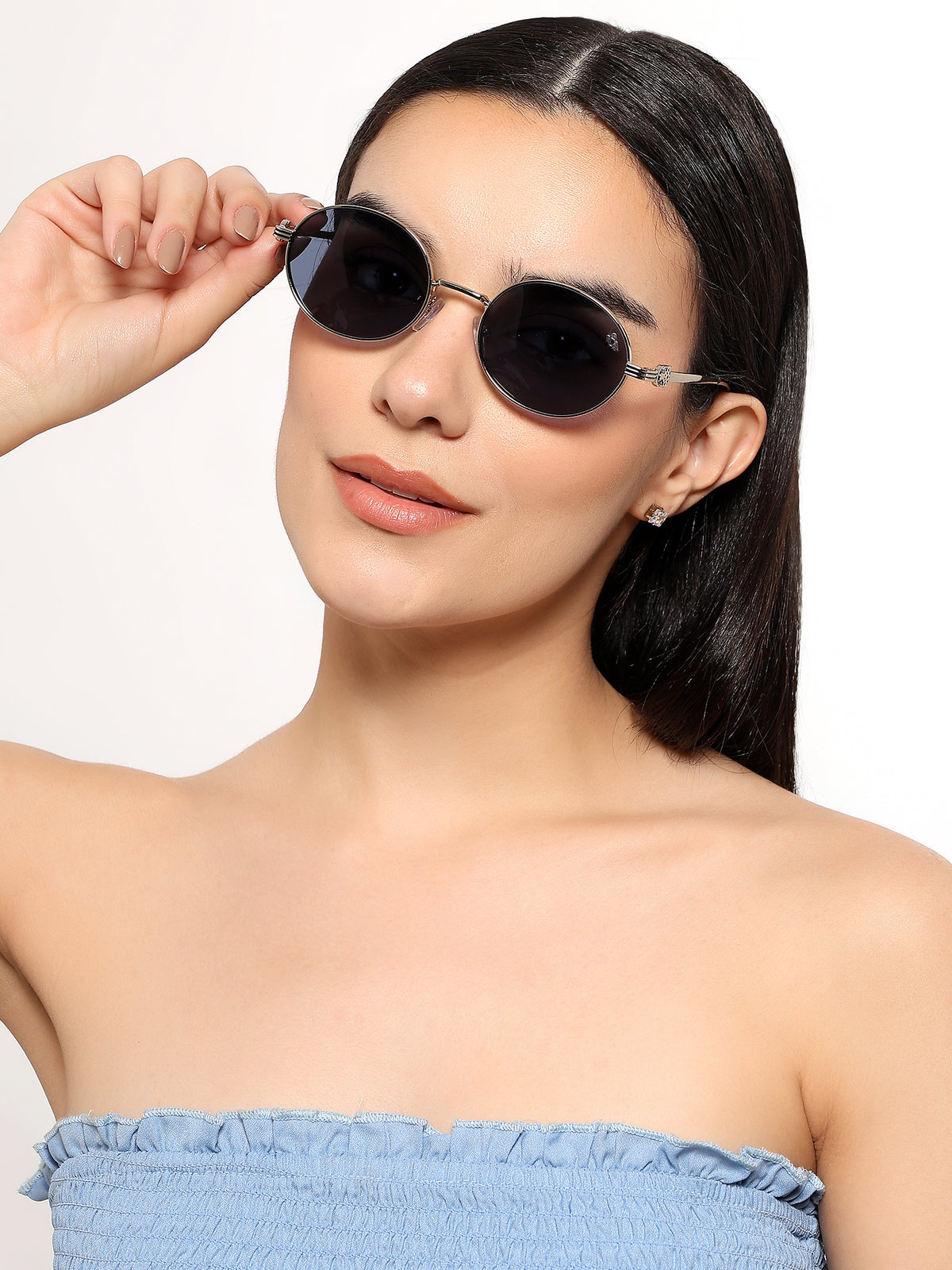 Simba - Silver Oval Polarized Sunglasses (WS1420PCL2212)