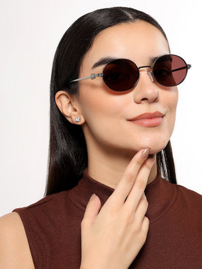 Simba - Grey Oval Polarized Sunglasses (WS1420PCL2215)