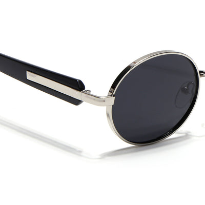 Cruze - Silver Oval Polarized Sunglasses (WU14110PCL2199)