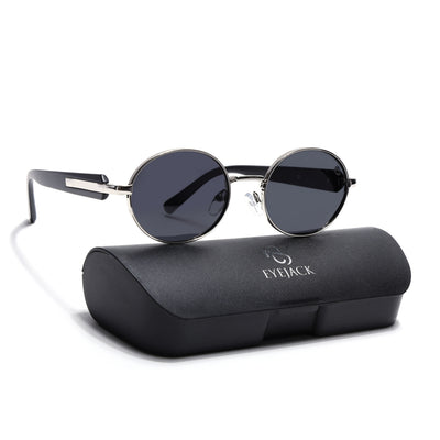 Cruze - Silver Oval Polarized Sunglasses (WU14110PCL2199)