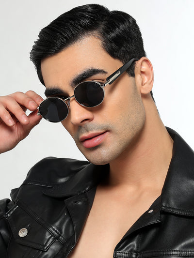 Cruze - Silver Oval Polarized Sunglasses (WU14110PCL2199)