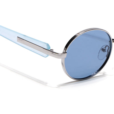 Cruze - Silver Oval Polarized Sunglasses (WU14110PCL2200)