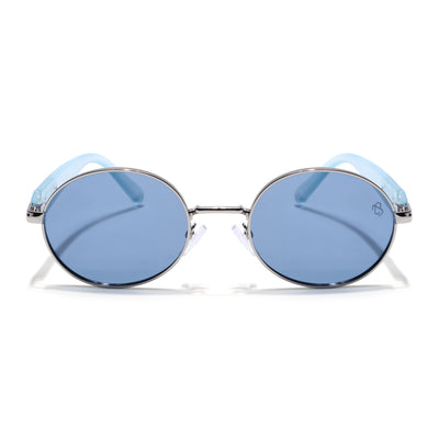 Cruze - Silver Oval Polarized Sunglasses (WU14110PCL2200)