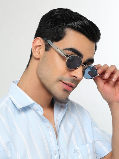 Cruze - Silver Oval Polarized Sunglasses (WU14110PCL2200)