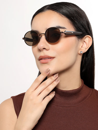 Cruze - Brown Oval Polarized Sunglasses (WU14110PCL2203)