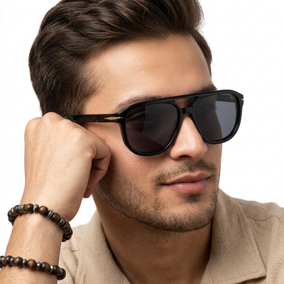 Eyejack Black Wayfarer Sunglasses for Men & Women (ZN3682CL2159)