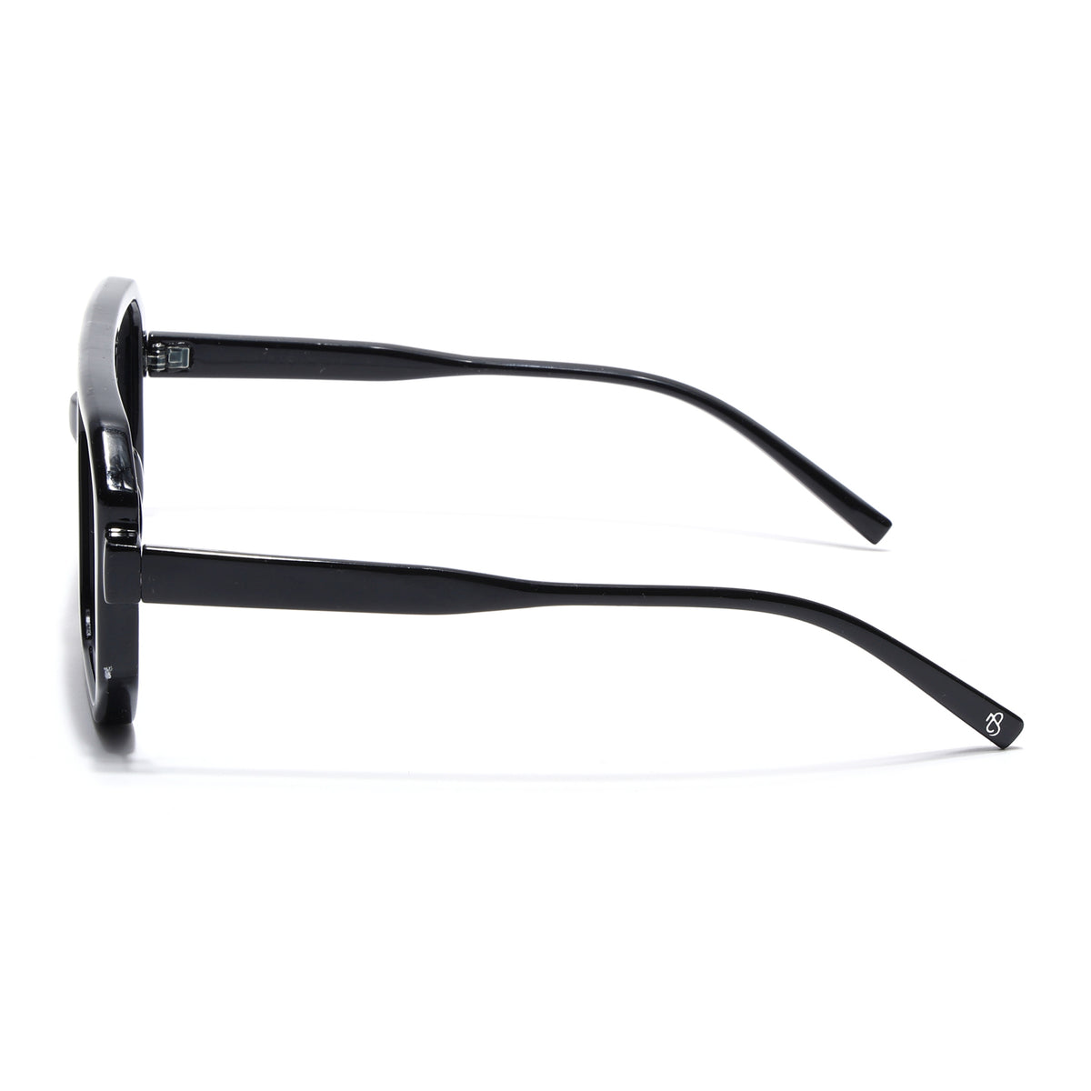 Eyejack Black Hexagonal Sunglasses for Men & Women (ZN3903CL2162)