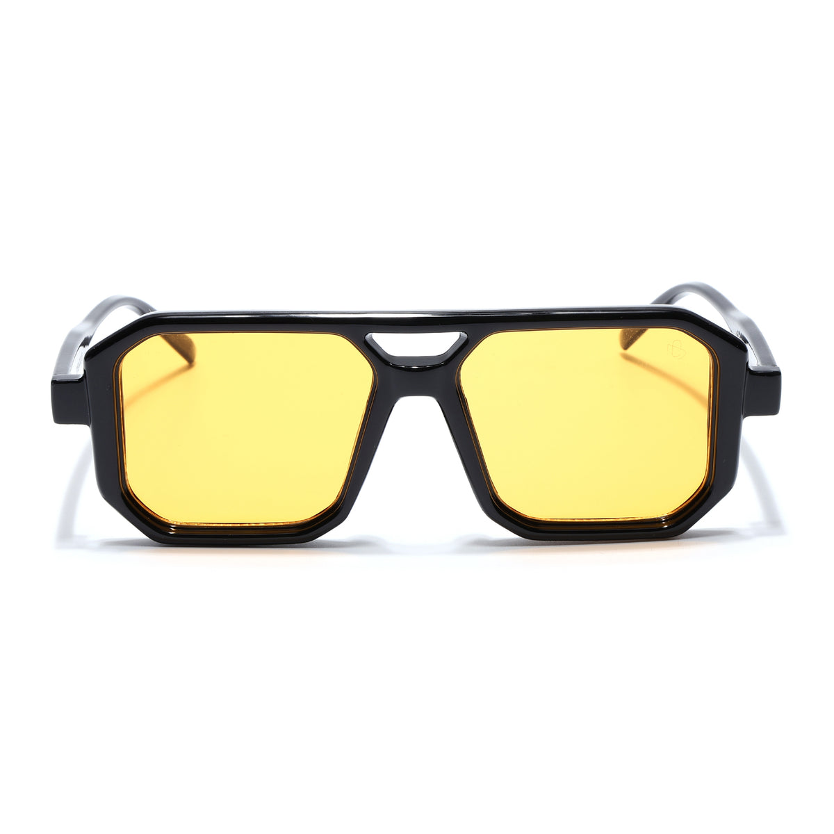 Eyejack Black Hexagonal Sunglasses for Men & Women (ZN3903CL2164)