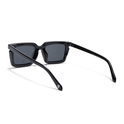 Eyejack Shine Black Rectangle Sunglasses for Men & Women (ZN3908CL2166)