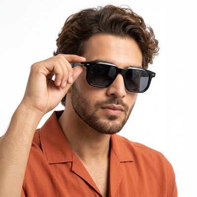 Eyejack Black Wayfarer Sunglasses for Men & Women (ZN3912CL2169)