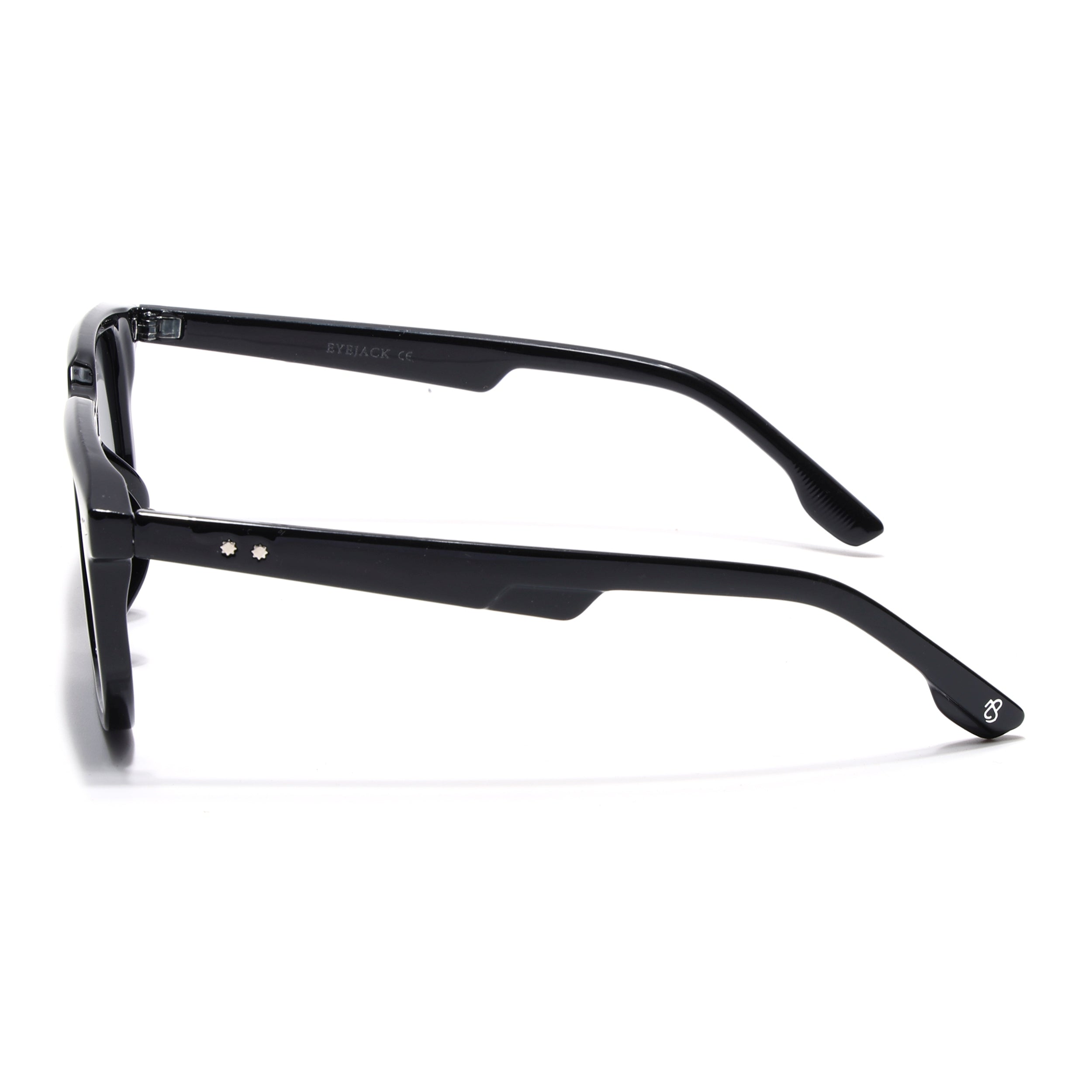 Eyejack Black Wayfarer Sunglasses for Men & Women (ZN3912CL2169