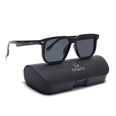 Eyejack Black Wayfarer Sunglasses for Men & Women (ZN3912CL2169)