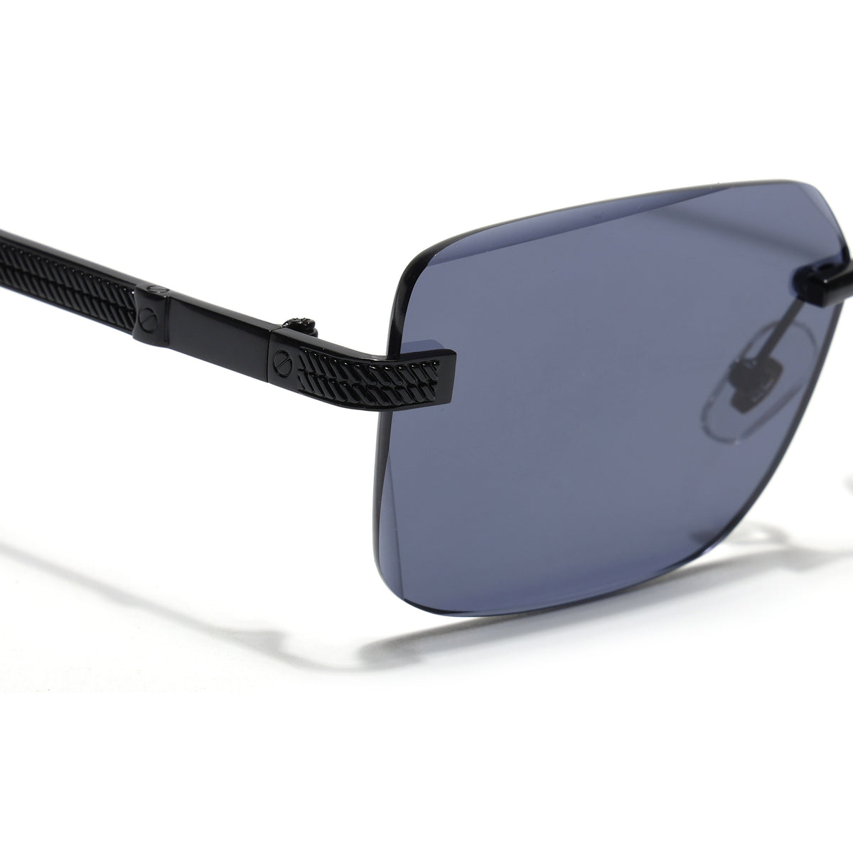 Eyejack Black Rimless Sunglasses for Men & Women (ZX98512CL2552)
