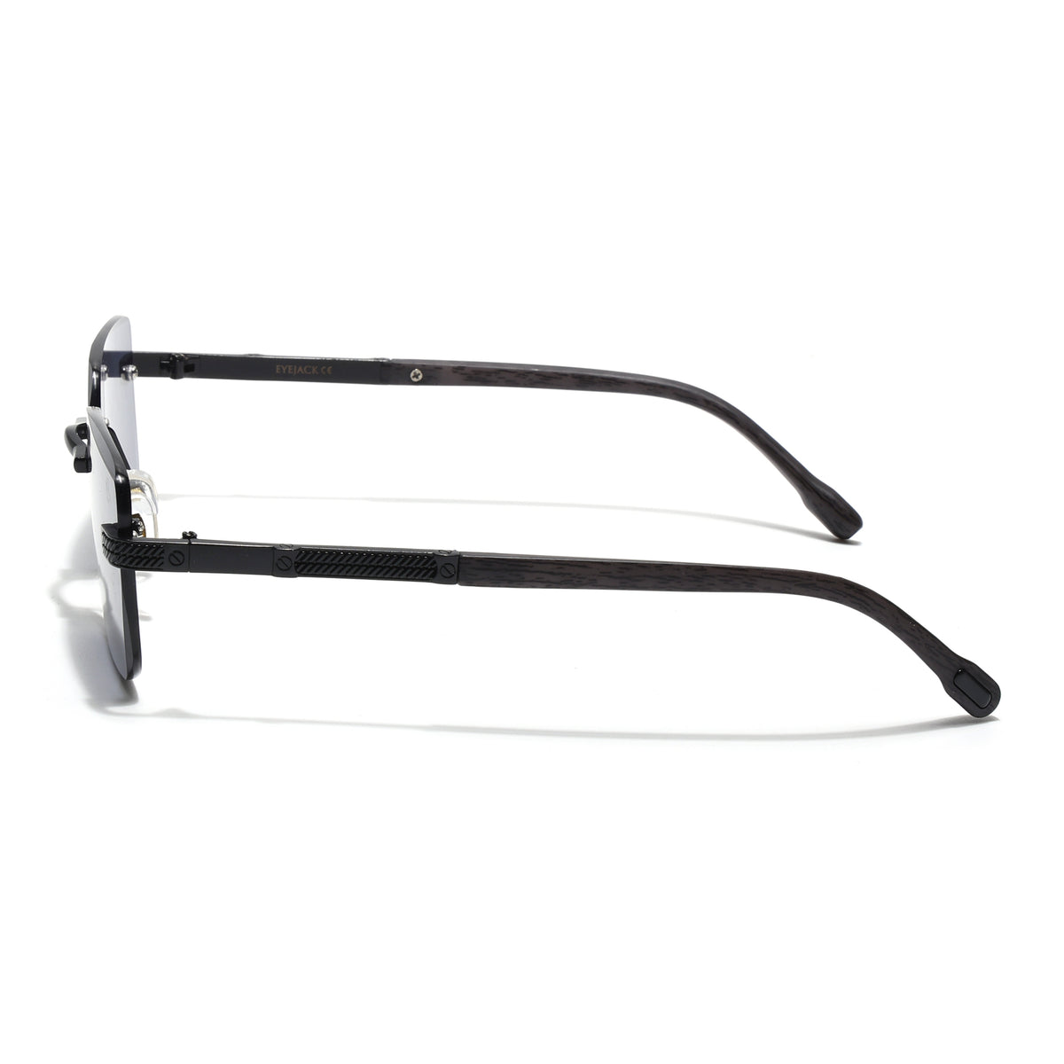Eyejack Black Rimless Sunglasses for Men & Women (ZX98512CL2552)