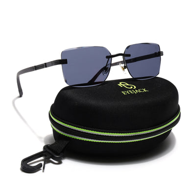 Eyejack Black Rimless Sunglasses for Men & Women (ZX98512CL2552)