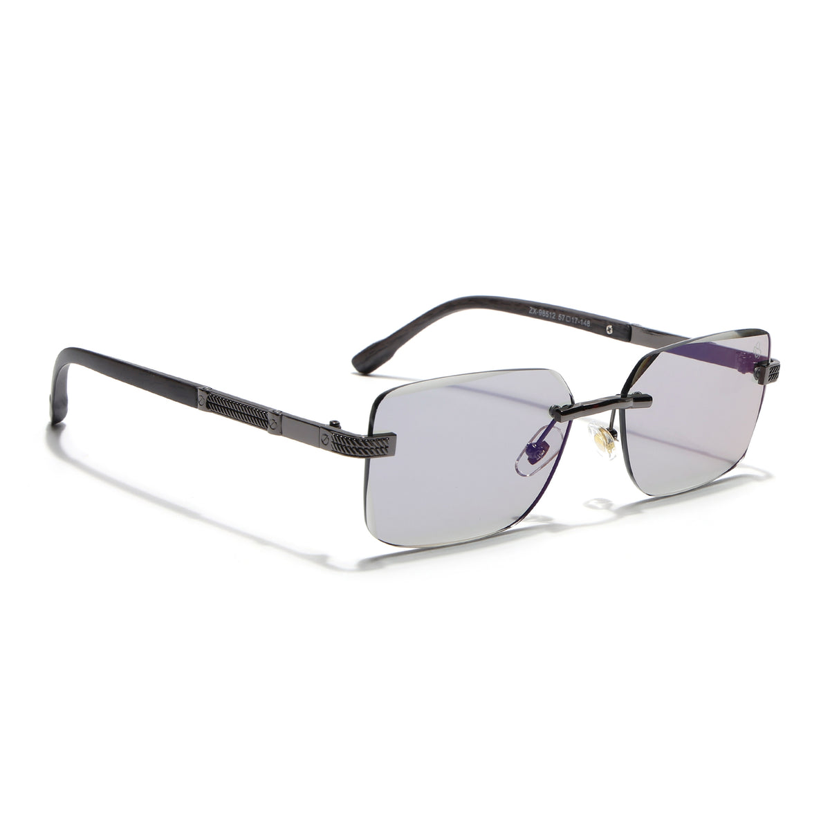 Eyejack Grey Rimless Sunglasses for Men & Women (ZX98512CL2553)