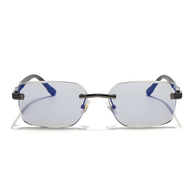 Eyejack Grey Rimless Sunglasses for Men & Women (ZX98512CL2553)