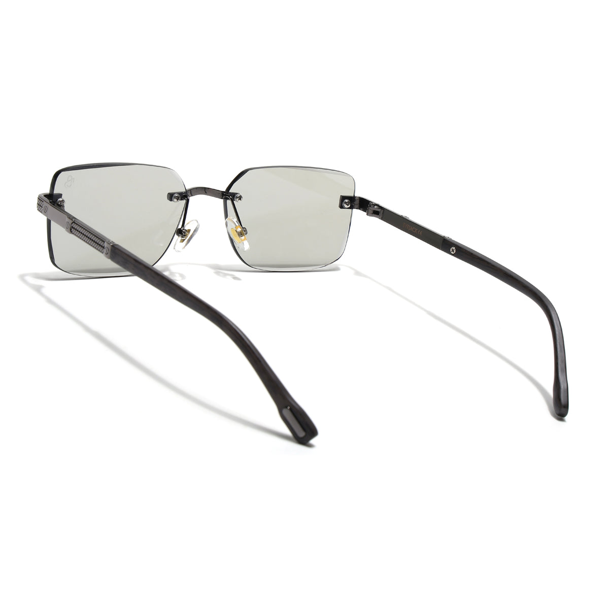 Eyejack Grey Rimless Sunglasses for Men & Women (ZX98512CL2553)