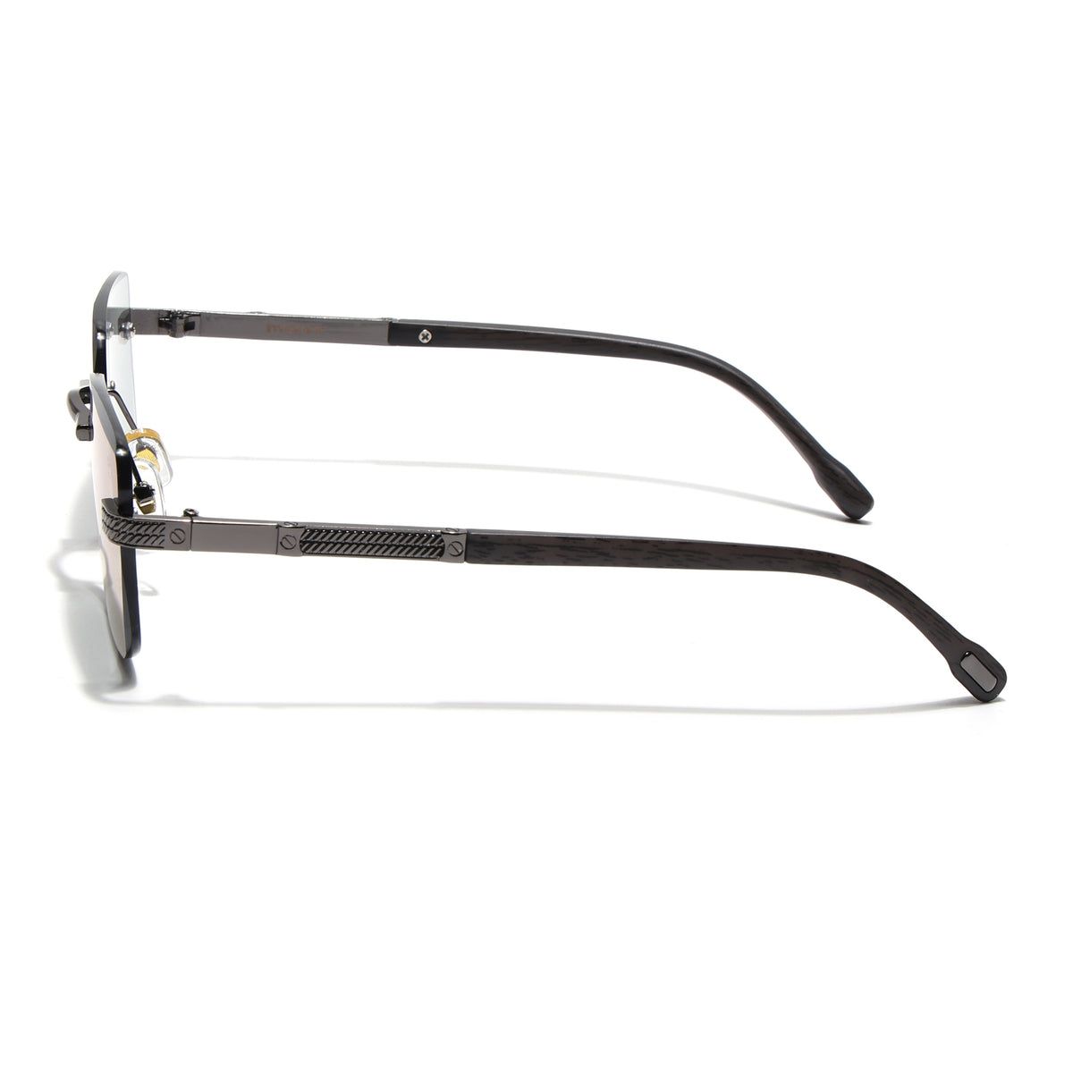 Eyejack Grey Rimless Sunglasses for Men & Women (ZX98512CL2553)
