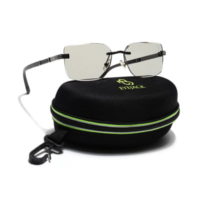 Eyejack Grey Rimless Sunglasses for Men & Women (ZX98512CL2553)