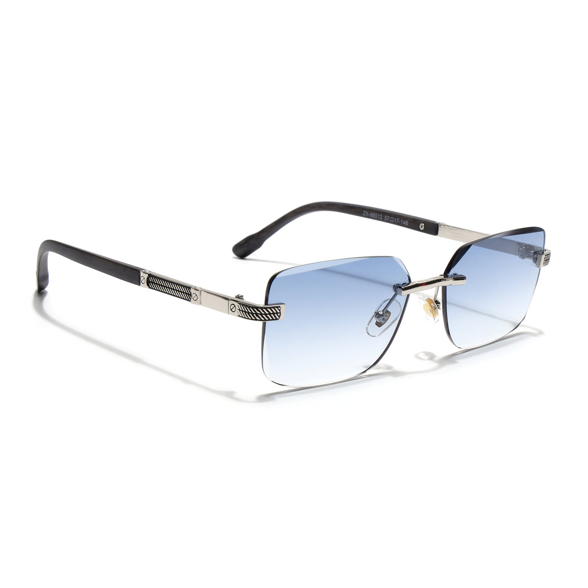 Eyejack Silver Rimless Sunglasses for Men & Women (ZX98512CL2554)