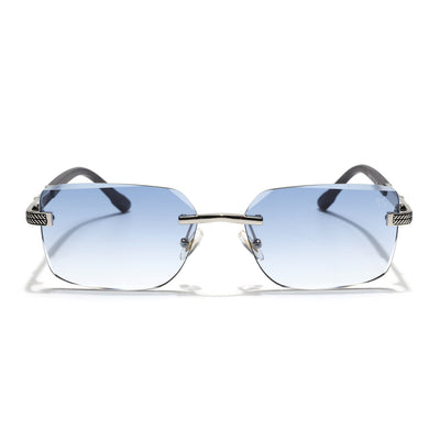 Eyejack Silver Rimless Sunglasses for Men & Women (ZX98512CL2554)