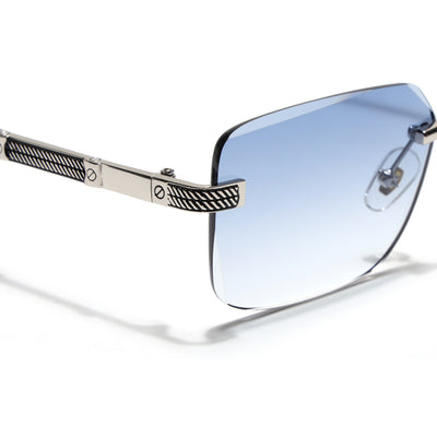 Eyejack Silver Rimless Sunglasses for Men & Women (ZX98512CL2554)