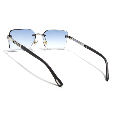 Eyejack Silver Rimless Sunglasses for Men & Women (ZX98512CL2554)