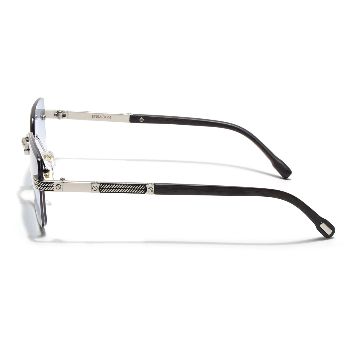 Eyejack Silver Rimless Sunglasses for Men & Women (ZX98512CL2554)