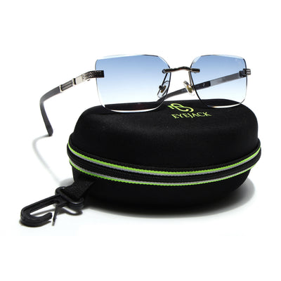 Eyejack Silver Rimless Sunglasses for Men & Women (ZX98512CL2554)