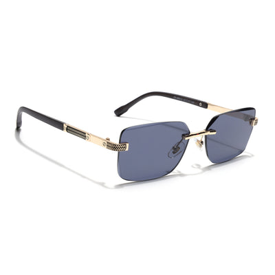 Eyejack Golden Rimless Sunglasses for Men & Women (ZX98512CL2555)