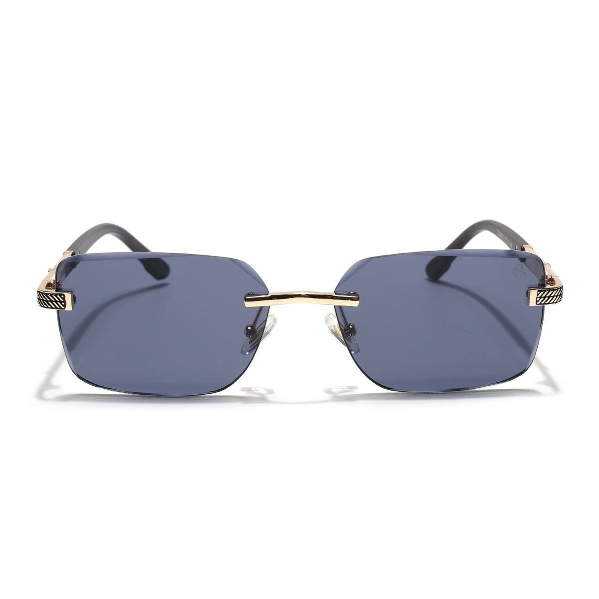 Eyejack Golden Rimless Sunglasses for Men & Women (ZX98512CL2555)