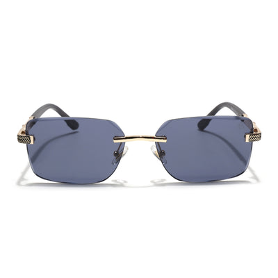 Eyejack Golden Rimless Sunglasses for Men & Women (ZX98512CL2555)