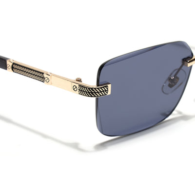 Eyejack Golden Rimless Sunglasses for Men & Women (ZX98512CL2555)