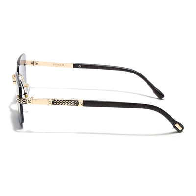 Eyejack Golden Rimless Sunglasses for Men & Women (ZX98512CL2555)