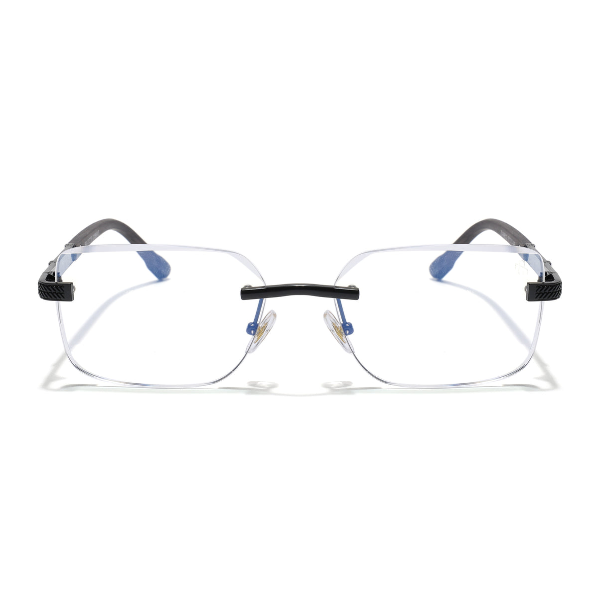 Eyejack Black Rimless Eyeglasses for Men & Women (ZX98512FCL2559)