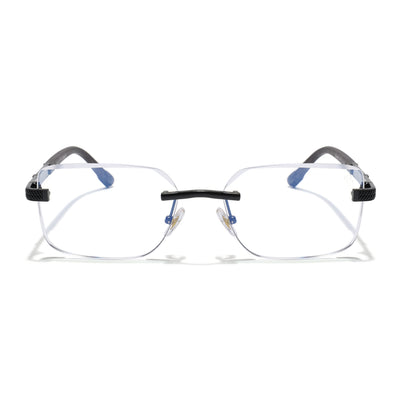 Eyejack Black Rimless Eyeglasses for Men & Women (ZX98512FCL2559)