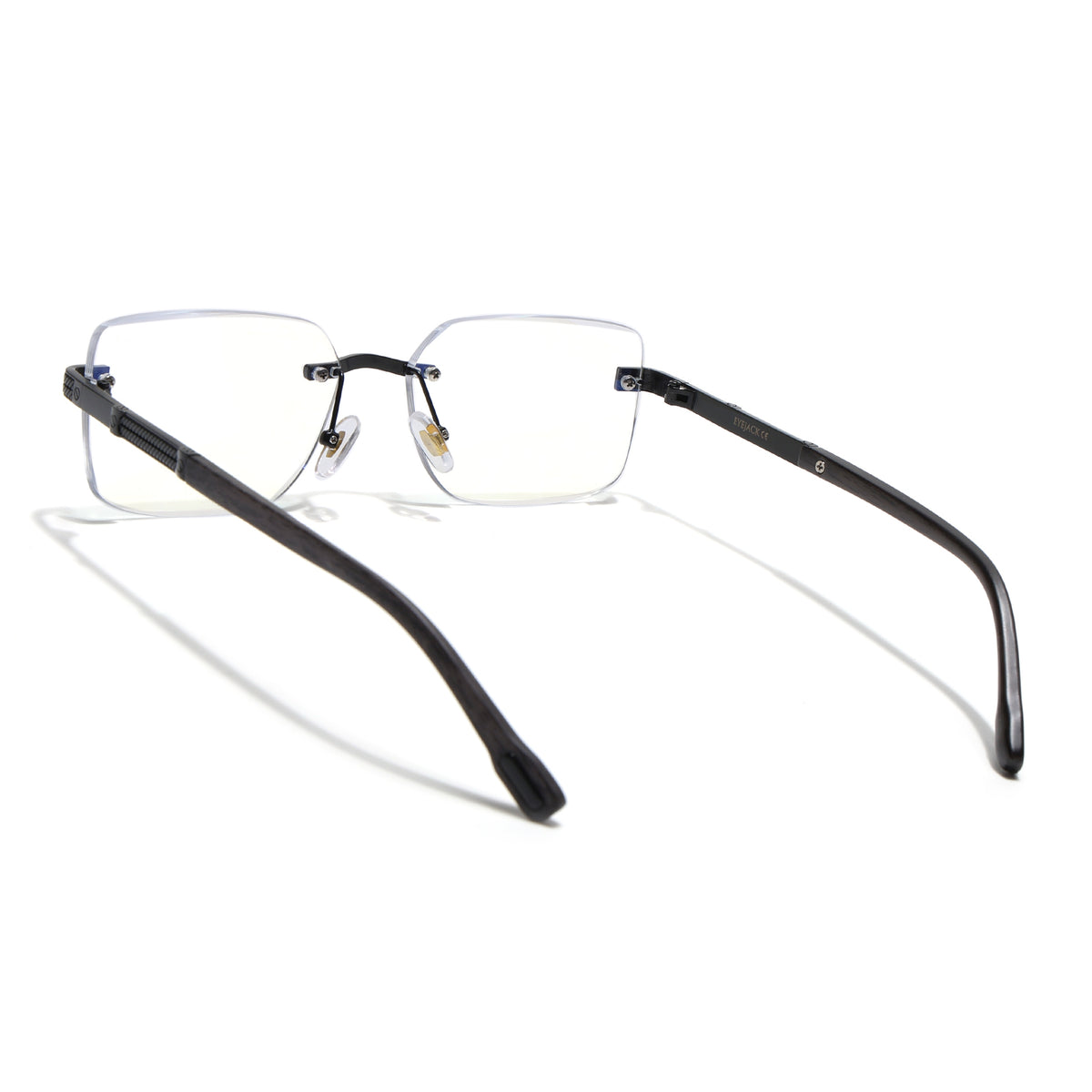 Eyejack Black Rimless Eyeglasses for Men & Women (ZX98512FCL2559)