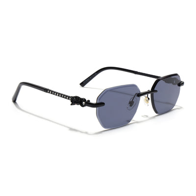 Eyejack Black Rimless Sunglasses for Men & Women (ZX98536CL2524)