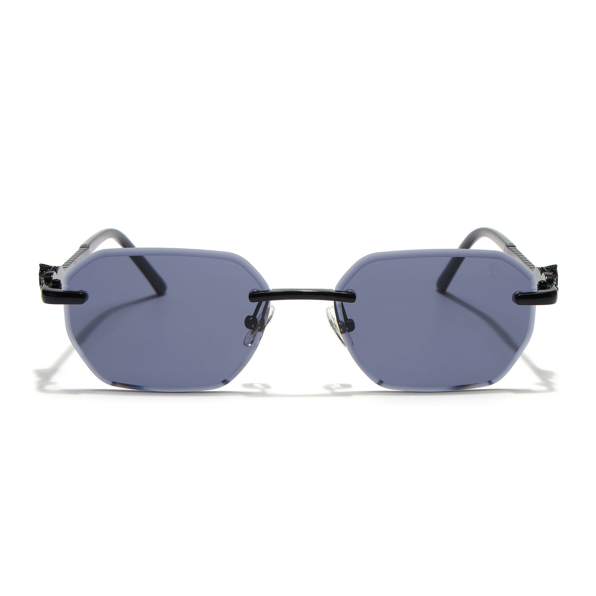 Eyejack Black Rimless Sunglasses for Men & Women (ZX98536CL2524)