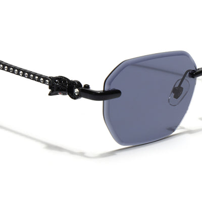 Eyejack Black Rimless Sunglasses for Men & Women (ZX98536CL2524)