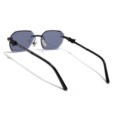 Eyejack Black Rimless Sunglasses for Men & Women (ZX98536CL2524)