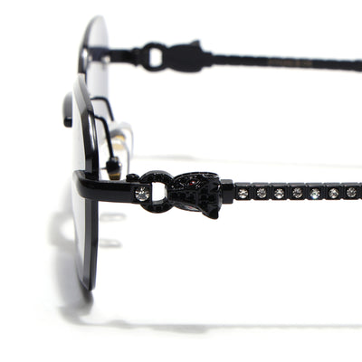 Eyejack Black Rimless Sunglasses for Men & Women (ZX98536CL2524)