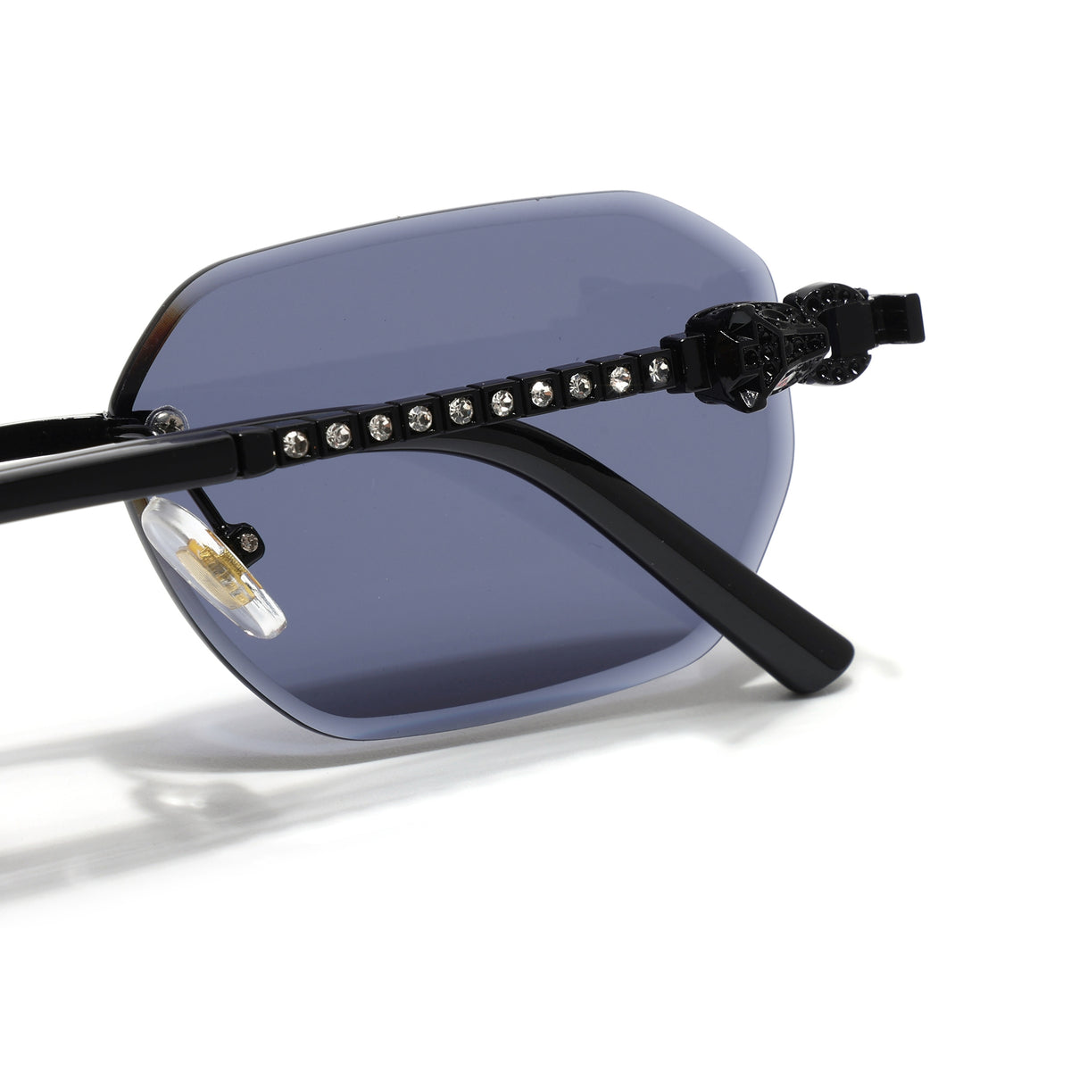 Eyejack Black Rimless Sunglasses for Men & Women (ZX98536CL2524)