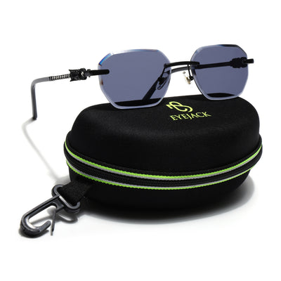 Eyejack Black Rimless Sunglasses for Men & Women (ZX98536CL2524)