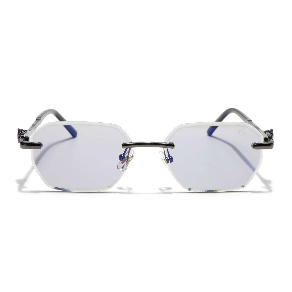 Eyejack Grey Rimless Sunglasses for Men & Women (ZX98536CL2525)